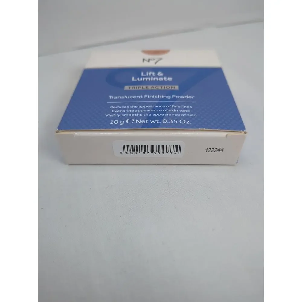 No7 Lift & Luminate Triple Action Translucent‎ Finishing Powder RICH .35 oz New